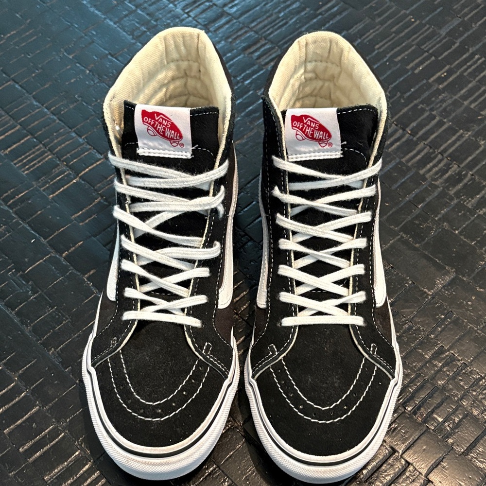 Vans Black and White High-Top Sneakers